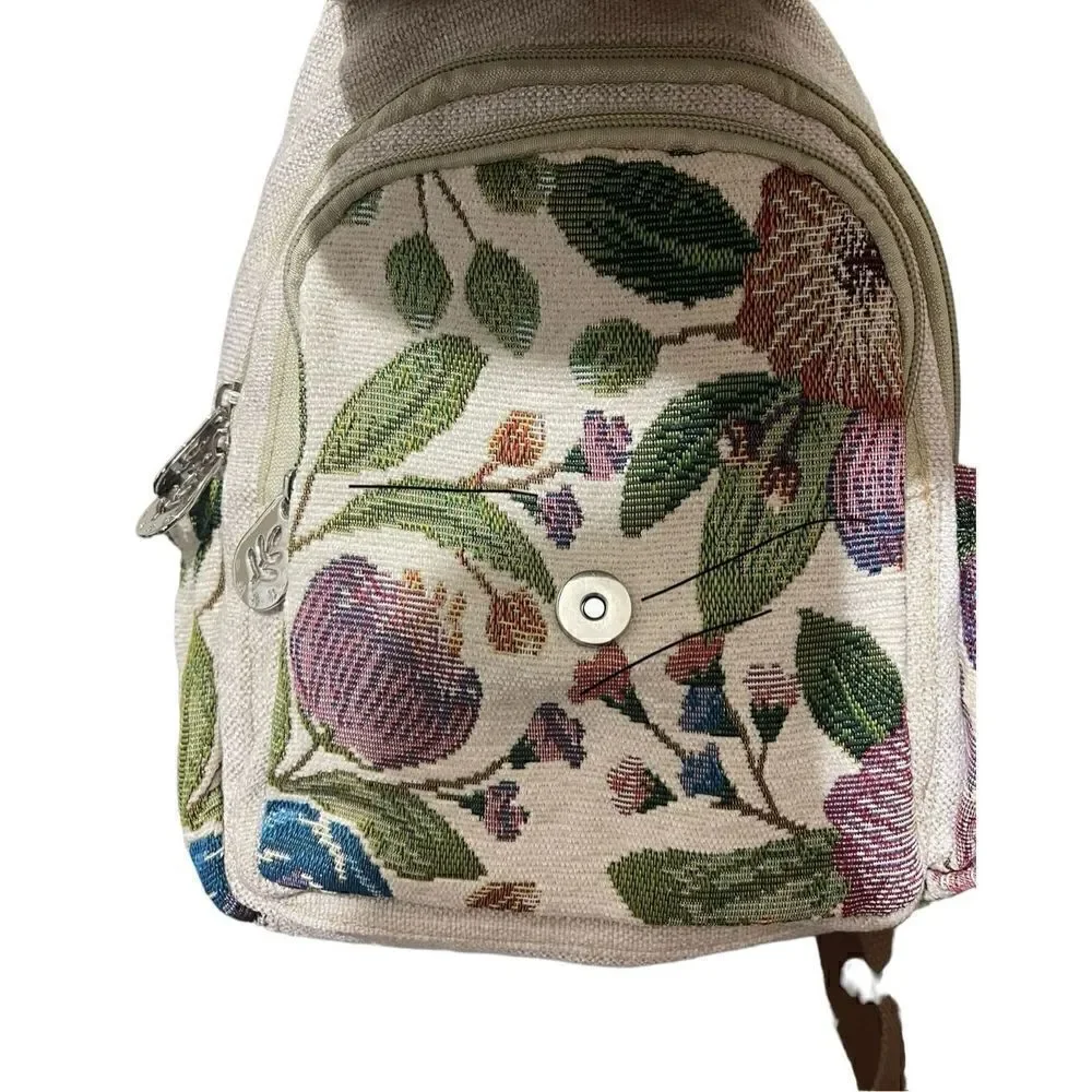 Backpack Artisan Charm Double Shoulder Straps Multi Compartments Lightweight Can - Picture 2 of 9